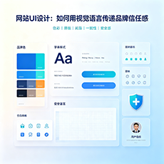 皇姑建站-网站UI设计：如何用视觉语言传递品牌信任感